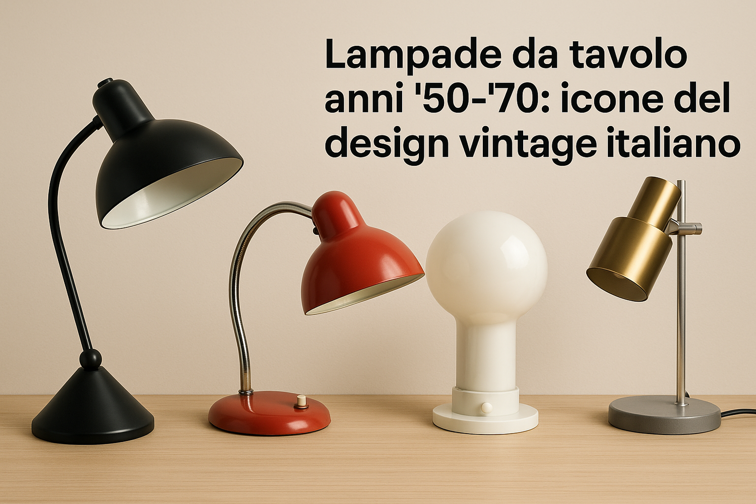 Lampade da Tavolo di Modernariato: Icone del Design Italiano